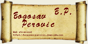 Bogosav Perović vizit kartica
